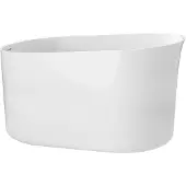 Xenz Sit 135x80x65/75 met sleufoverloop en afvoer glans wit