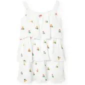 Boboli Bambula Floral Mouwloze Jurk