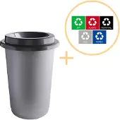 Plafor - Eco Prullenbak 50L Recycling Donker Grijs