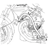 Hepco & becker Tank- en motorbeschermbeugel V 750 I.E. BREVA, CHROOM
