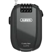 ABUS Kabelschloss Combiflex – Slot voor het beveiligen van ski's, helmen, kinderwagens en bagage – Type 125 – 125 cm lang – 3 mm dik – met cijfercode – Zwart