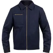 John Doe Escape, wollen motorfietsjack, textiel, donkerblauw, maat XS