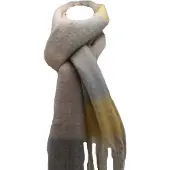P-Modekontor Winter Sjaal Dames Sjaal Beige-Grijs