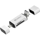 Sandberg Card Reader USB-C + USB + Micro USB | Geheugenkaartlezer
