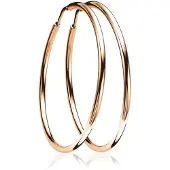 Zinzi zilveren oorringen rosé verguld 45x2mm ZIO436R