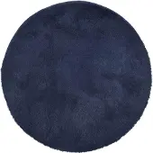 vidaXL Hoogpolig vloerkleed NAVARRA 160x160 cm polyester marineblauw