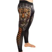 Venum Tiger Sportlegging Spats Tights Zwart Neon Oranje - XL