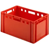 0 0 Eurobox vleesbak, geschikt voor levensmiddelen, inhoud 63,5 l, gesloten uitvoering, rood