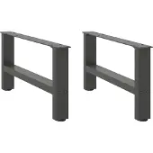 vidaXL Salontafelpoten 2 st 70x(30-31) cm staal antracietkleurig