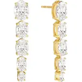 Sif Jakobs Oorbellen - Ellisse Lungo Cinque Earrings in gold