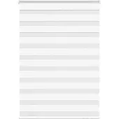 vidaXL Zebra rolgordijn 105x150 cm stofbreedte 100,9cm polyester wit