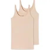 Schiesser 2 PACK Top hemdjes 95/5 - Dames Onderhemd - zand beige