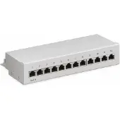 Goobay Patchpaneel | Cat6 S/FTP | 12 poorten (Desktop, Grijs)