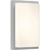 LCD Wandlamp buiten 059, dimbaar, alu / grijs / zink, Roestvrij staal, Modern
