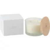 J-Line geurkaars accords essentiels fleur blanche-28h 11.5x11.5x10cm