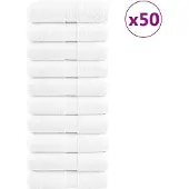 vidaXL Gastendoekjes SOLUND 50 st 600 g/m² 30x50 cm wit