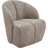 Woood Mojo Draaifauteuil - Ribstof - Donker Zand - 75x68x77