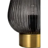 Pauleen LED-tafellamp Crystal Gloom E27 max. 40W Rookglas, Messing