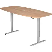 Hjh OFFICE PRO XDSM 22 S - Walnoot 220 x 103 Tafelhoogte I Elektrisch in hoogte verstelbaar