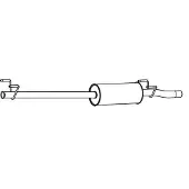 VEGAZ VS-502 Uitlaat middendemper