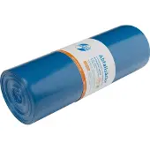 Deiss PREMIUM PLUS afvalzakken, gerecycled LDPE, scheurvast, B 700 x H 1100 mm, 120 liter, 82 µm, blauw, 150 stuks