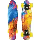 Schildkröt skateboard retro Free Spirit Hurricane met LED wielen.