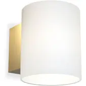 Herstal Evoke wandlamp klein Satin messing -opaalglas