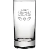 Fusion Gegraveerde longdrinkglas 28,5cl Just Married 10 years ago