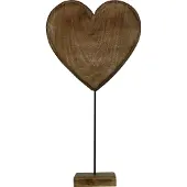 Mars & More staand hart mango hout h27 d12x12cm