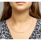 The Jewelry Collection Zilver Gerhodineerde Collier anker gediamanteerd 1 1330062 50 cm