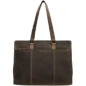 Hide & Stitches Idaho Eclipse Laptoptas donkerbruin damestas