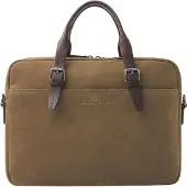 Castelijn & beerens Nubuck Koffer Leer 41 cm Laptop compartiment bruin