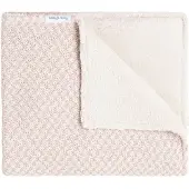 Babys Only Ledikantdeken teddy Happiness oud roze/ecru