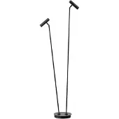 HELL LED-vloerlamp Tom, dimbaar, zwart, Woon-/ Eetkamer, Roestvrij staal, Modern, LED vloerlamp