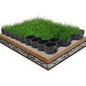 vidaXL Grasroosters 16 st 60x40x3 cm kunststof groen
