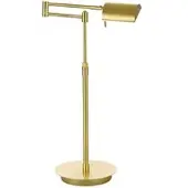 HELL LED-bureaulamp Graz, dimbaar, messing / goud, Werkkamer / Kantoor, metaal, LED bureaulamp