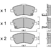 AISIN BPTO-1015 Remblokken