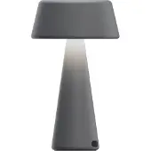 Extreme Lounging - b-lamp - decoratieve tafellamp oplaadbaar - binnen & buiten - draadloos en dimbaar - 20x12cm - smoke grey
