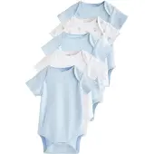 Next Rompertje/body blauw / wit