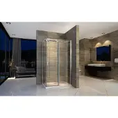 Aloni Pure Douchecabine 120x80x195cm Met Schuifdeur - Chroom - Veiligheidsglas - Douche, Douchecabines - 5404024102705