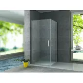 Aloni Pure Douchecabine Hoekinstap 90x90x190cm Met Draaideuren - Chroom - Veiligheidsglas - Douche, Douchecabines - 5404024113688