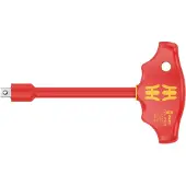Wera 410 i VDE B VDE-geïsoleerde T-greep adapterschroevendraaier voor 3/8" doppen, 3/8" x 130 mm - 05005120001