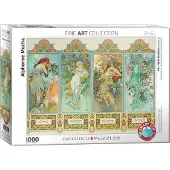 Eurographics Four Seasons - Alphonse Mucha Puzzel (1000 stukjes)