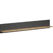 Hioshop Esteban wandkast wandplank grijs, eik decor.
