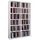 Hioshop Ronul wandkast CD-toren 12 vakken wit.