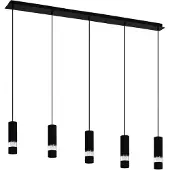 Eglo 39706 Bernabeta Hanglamp Staal Zwart/Kunststof Transparant - 5 x GU10 4,6W