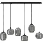 Eglo Zwarte hanglamp Larva met smoke glas