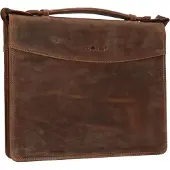 Greenburry Vintage Ringmap Leer 34 cm bruin