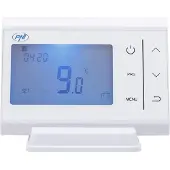 Pni CT60 draadloze thermostaat voor verwarmingssystemen, verlicht display, dagelijkse programma's, Thermostaat, Wit