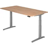 Hjh OFFICE PRO XBHM 2E SS - 200 x 100 Walnoot Tafelhoogte I Elektrisch in hoogte verstelbaar